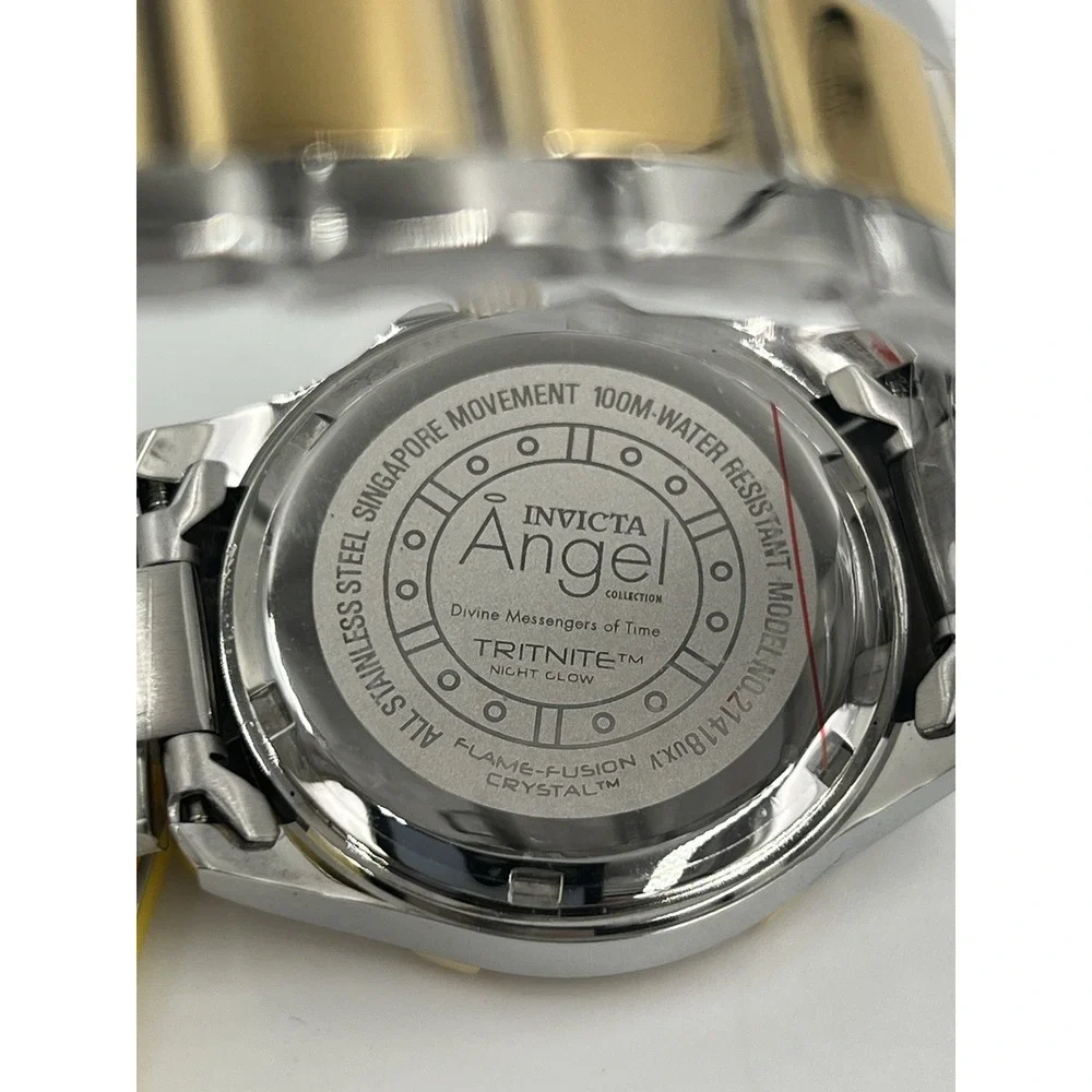 Invicta Angel Lady Women's Quartz Watch Stainless Steel Silver/Gold Tone 34.5MM